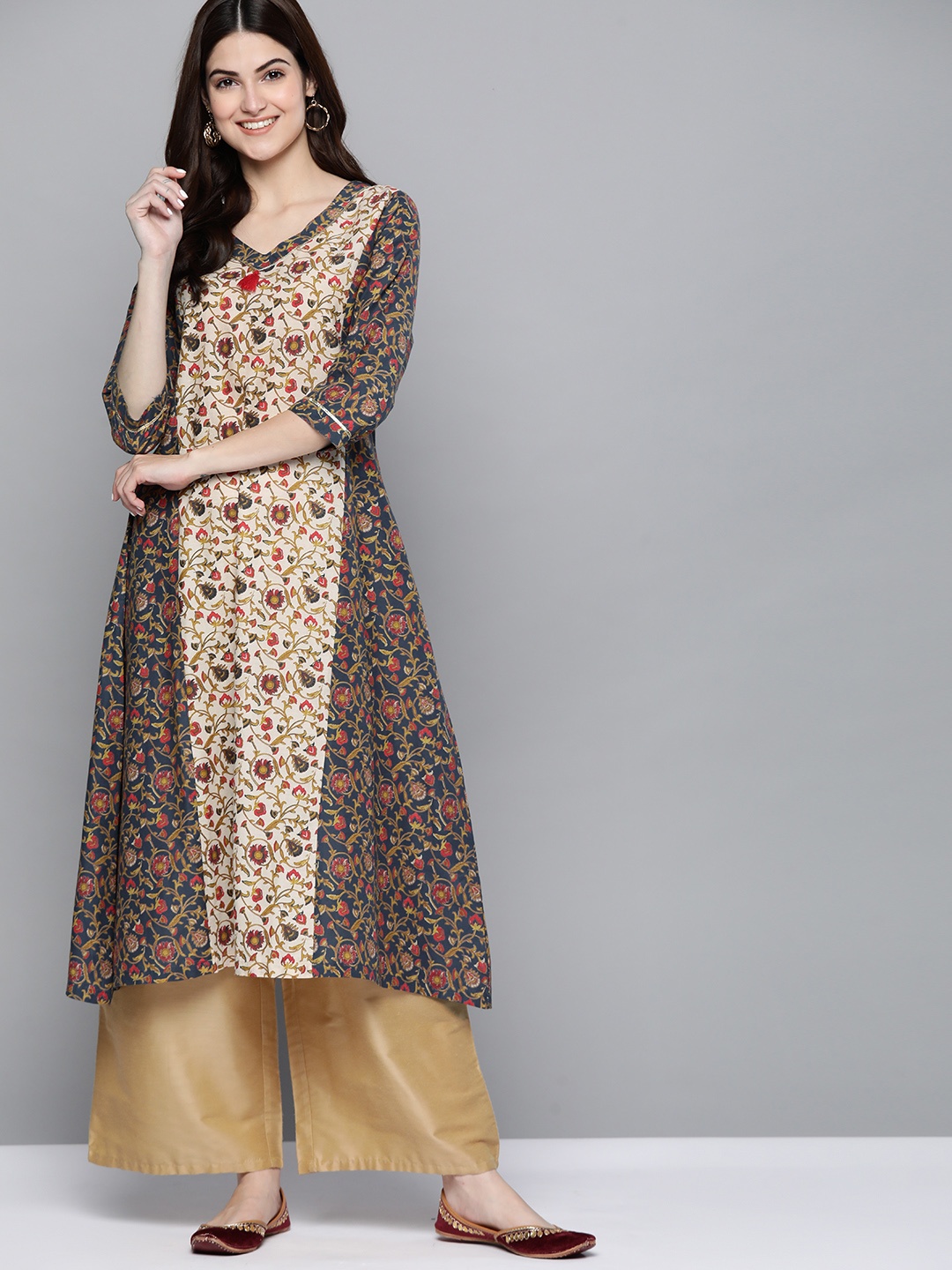 

HERE&NOW Women Multicoloured Floral Printed Floral Kurta, Multi