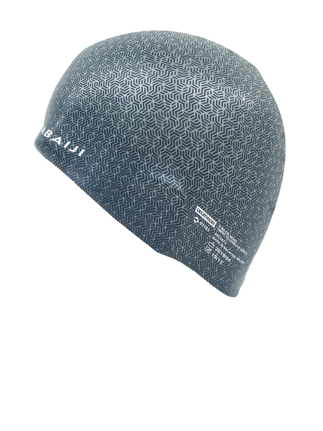 

Nabaiji By Decathlon Grey Printed Silicon Swim Cap