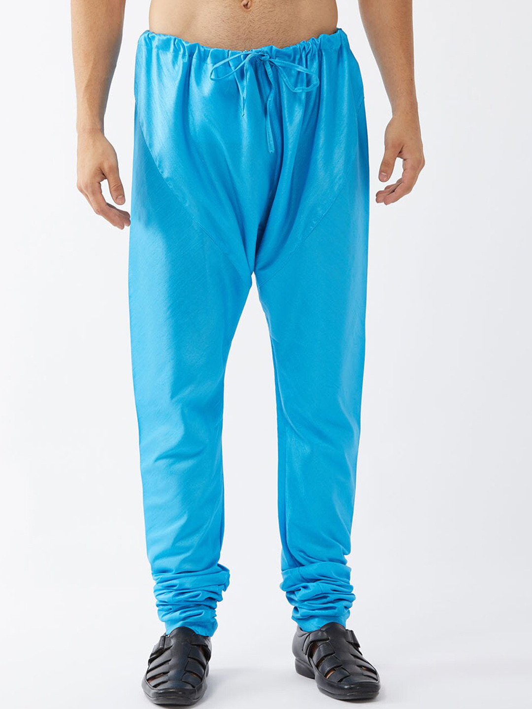 

VASTRAMAY Men Blue Solid Relax-Fit Churidar