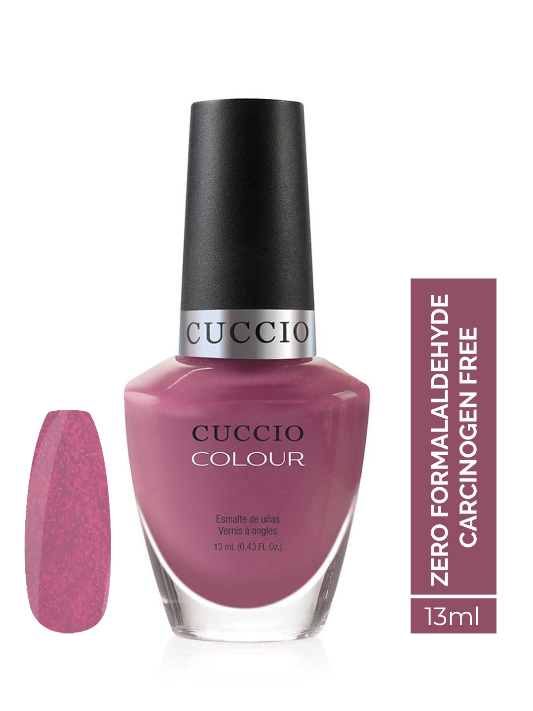 

Cuccio Colour Long Lasting Glossy Nail Polish - Pulp Fiction Pink 25 Free Formula 13 ml