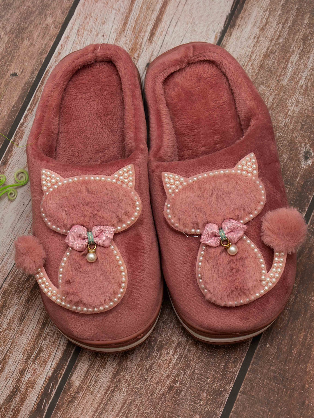 

Brauch Women Pink Embellished Room Slippers