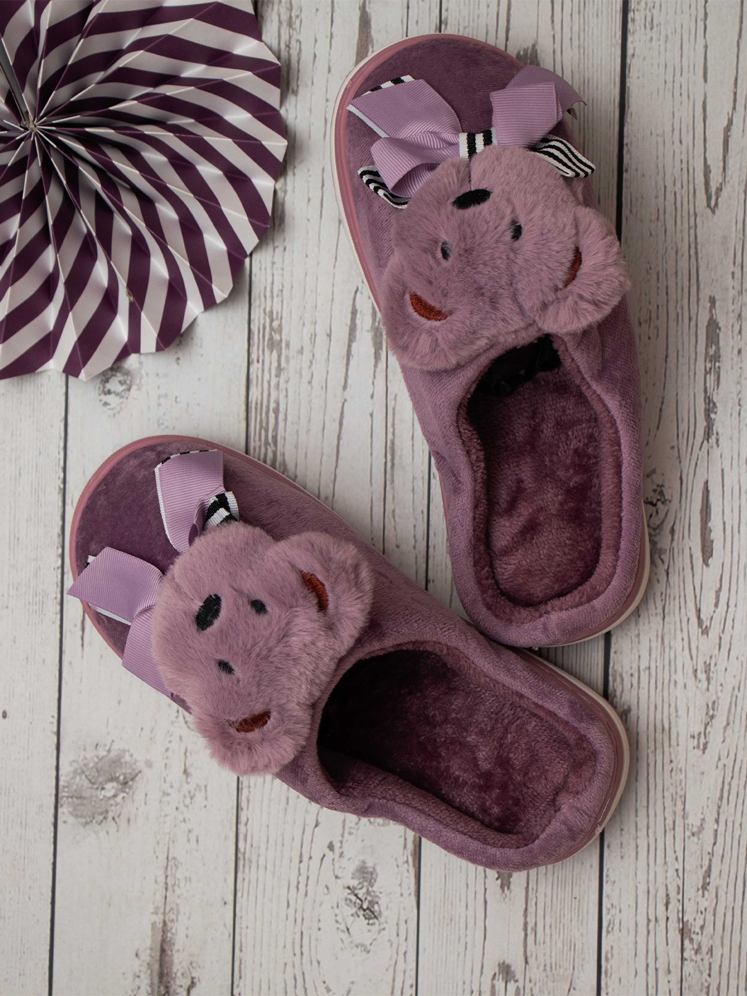 

Brauch Women Purple Embellished Room Slippers