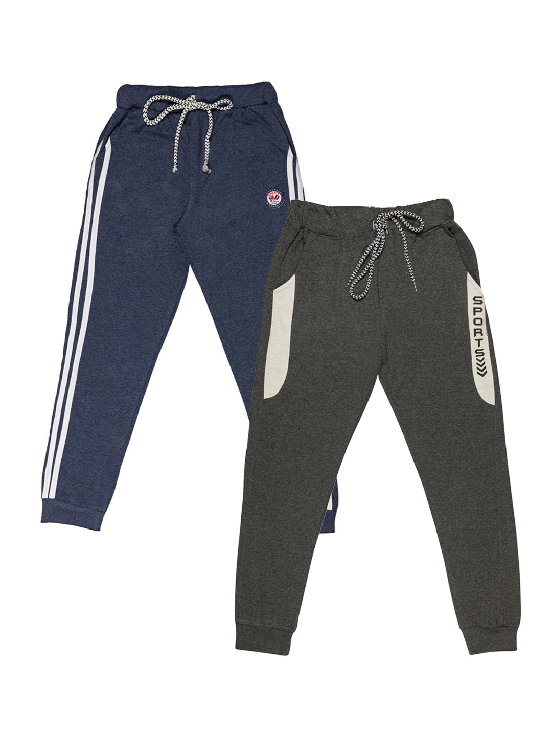 

Todd N Teen Boys Blue & Black Pack of 2 Cotton Joggers