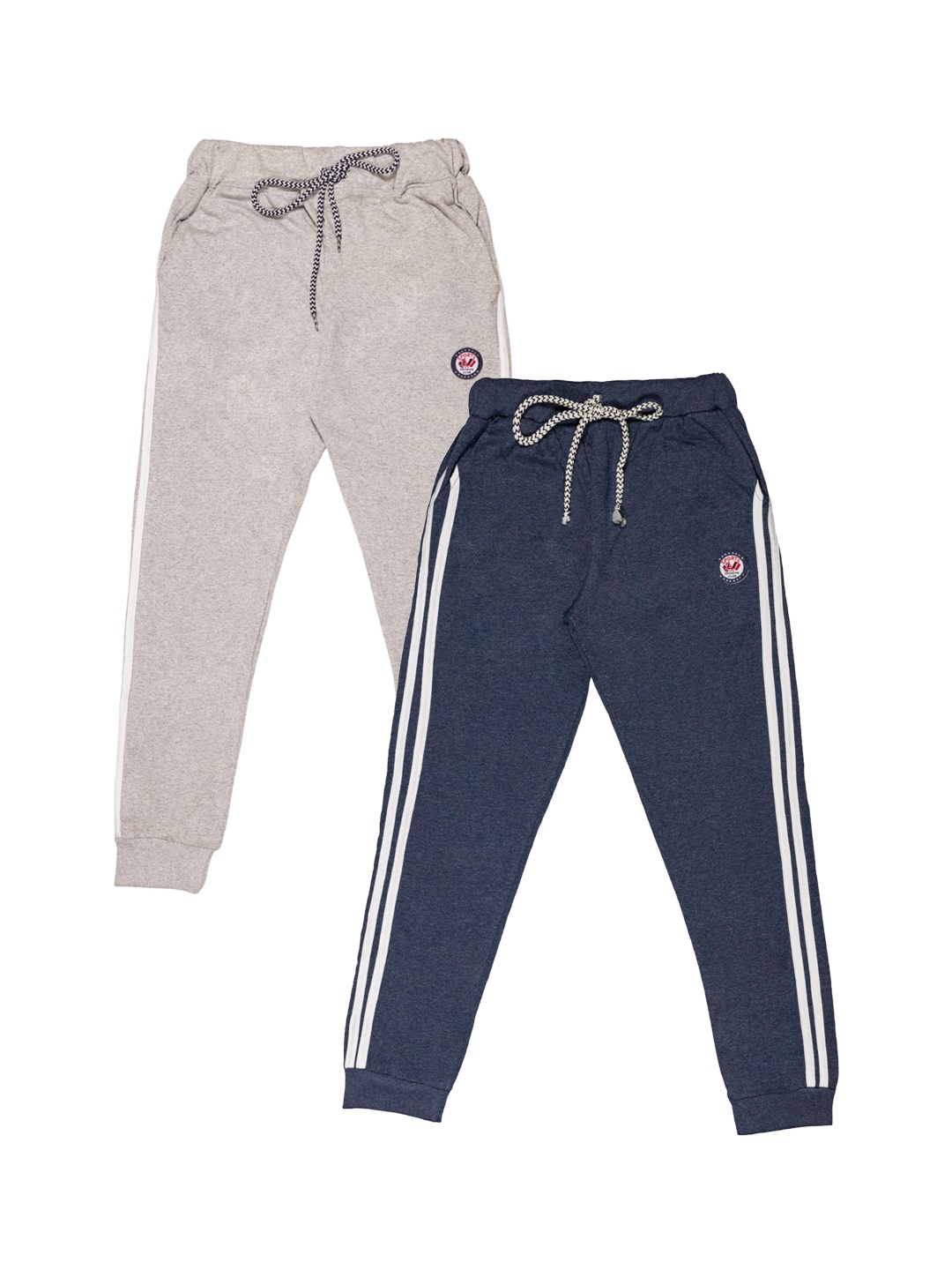 

Todd N Teen Boys Pack Of 2 Solid Pure Cotton Regular-Fit Joggers, Blue
