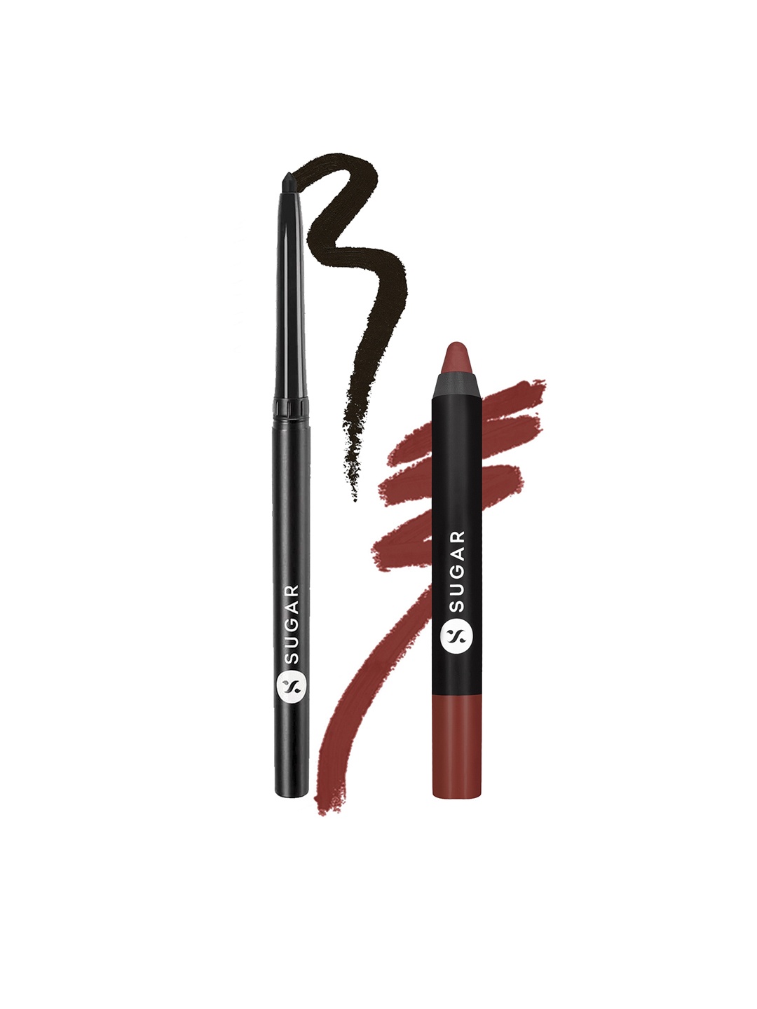 

SUGAR Set Of Matte As Hell Crayon Lipstick 17 & Kohl Of Honour Intense Kajal 01, Maroon