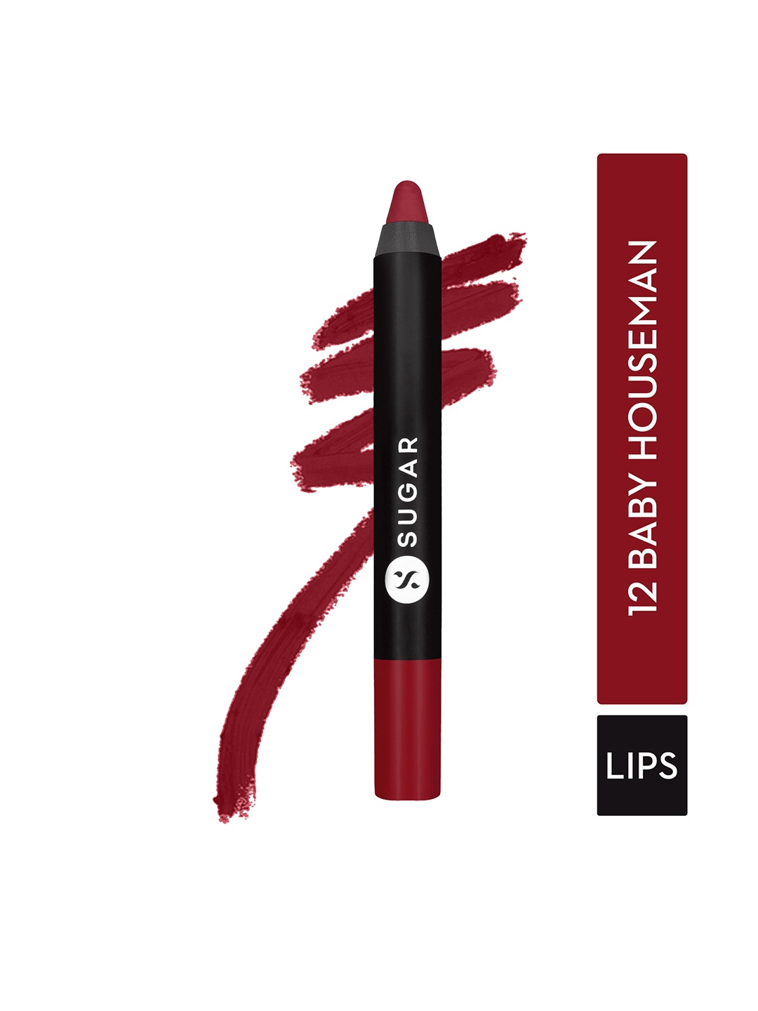 

SUGAR Set Of Matte As Hell Crayon Lipstick - 12 & Kohl Of Honour Intense Kajal 01, Maroon