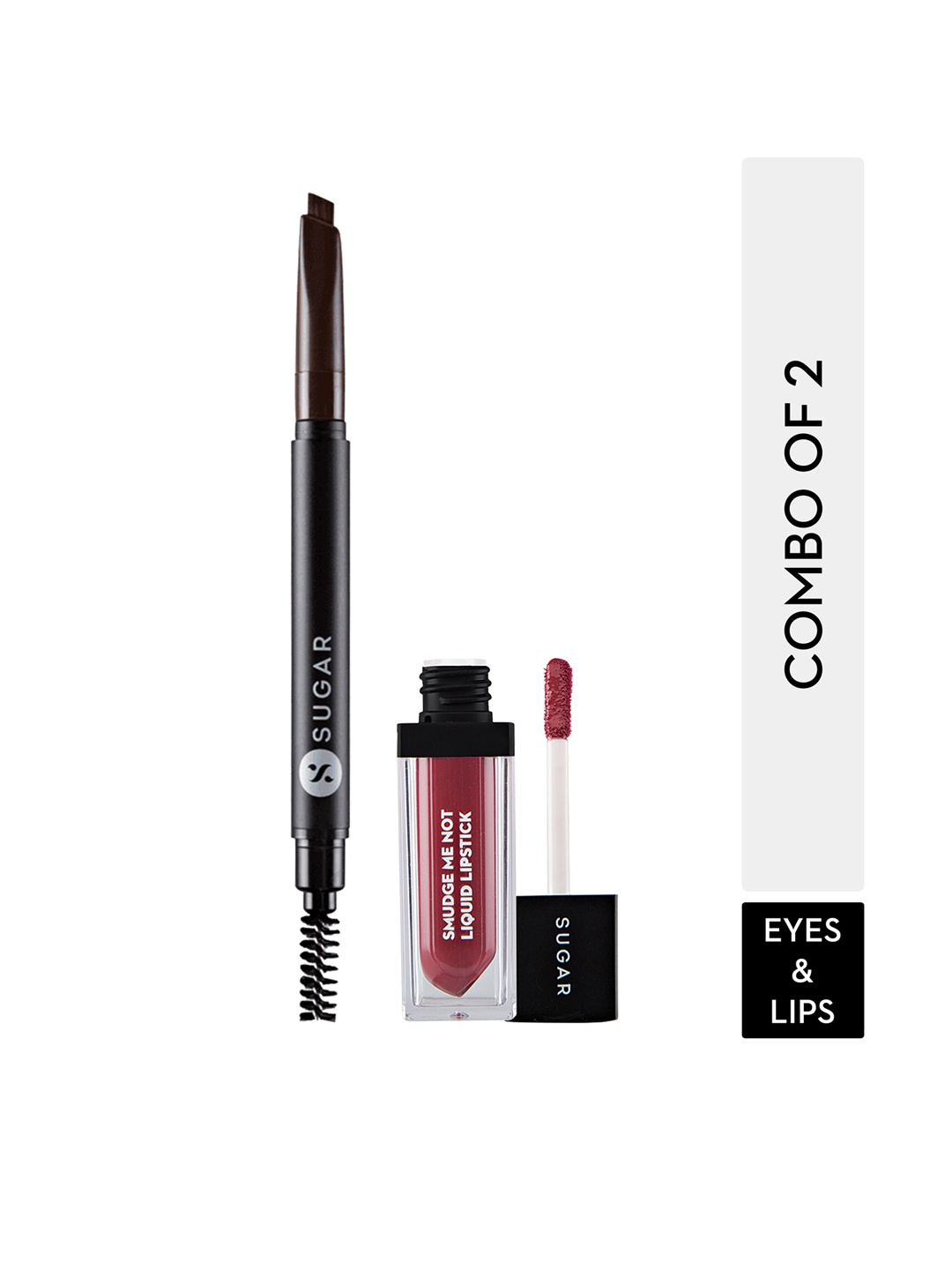 

SUGAR Set Of Smudge Me Not Liquid Lipstick - Tan Fan 03 & Arch Arrival Brow Definer - Jerry Brown 01, Maroon