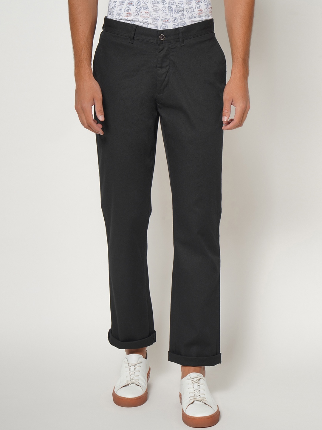 

Blackberrys Men Charcoal Grey Trousers