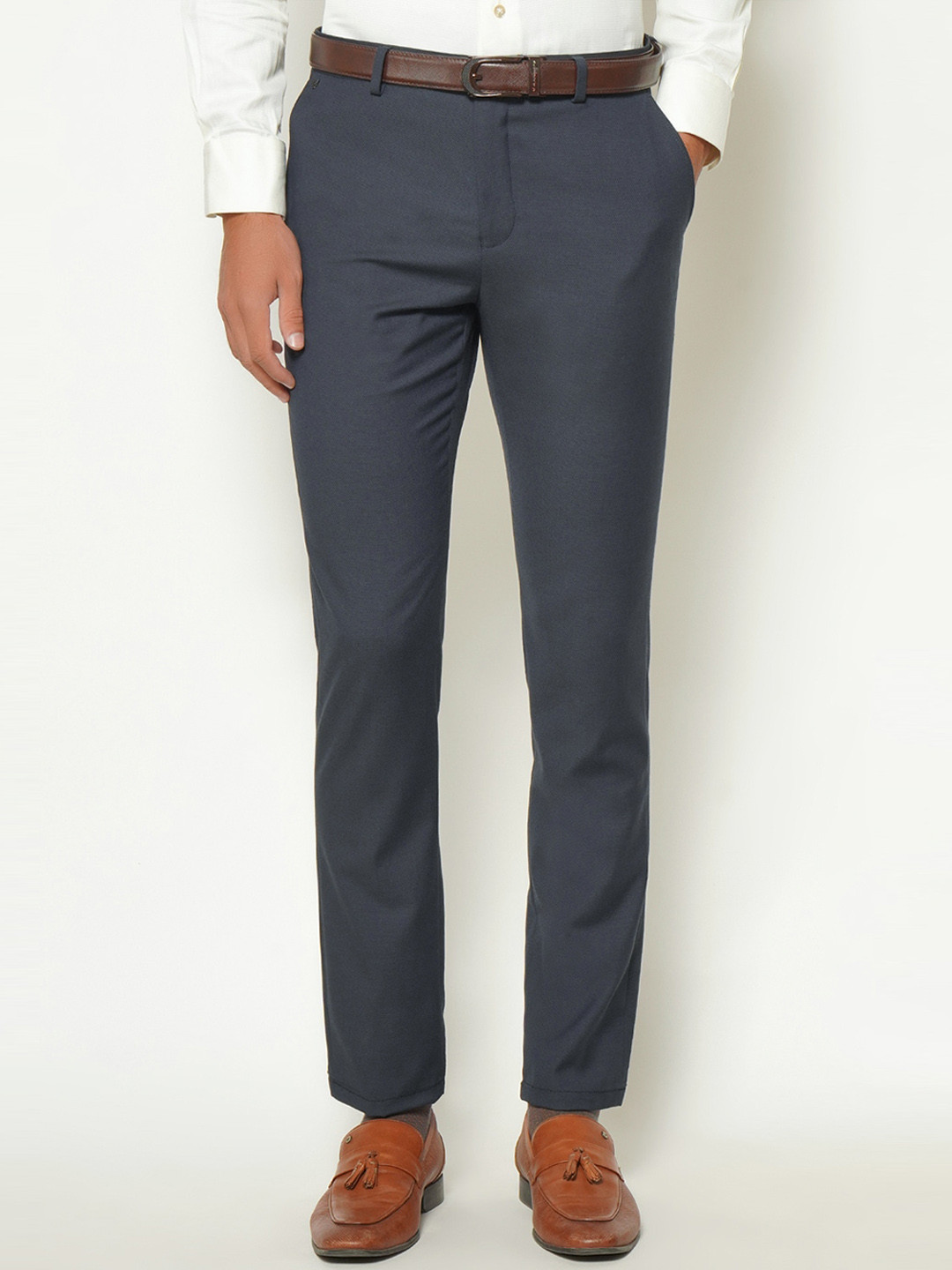 

Blackberrys Men Navy Blue Formal Trousers