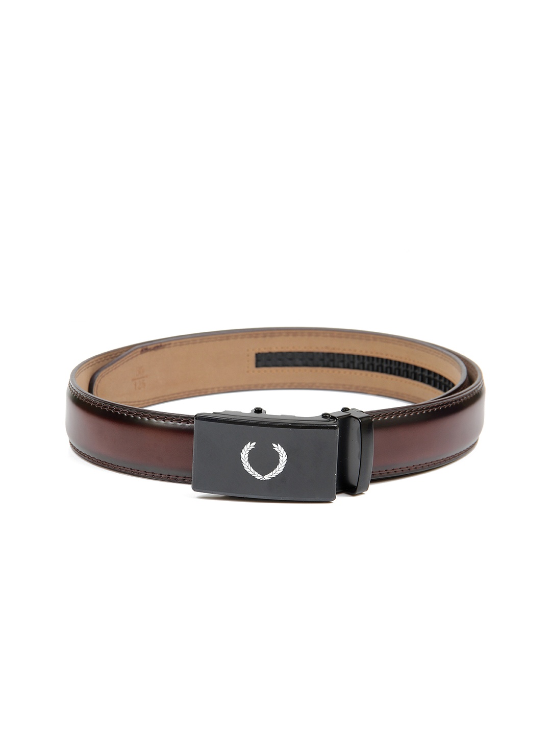 

Calvadoss Men Brown Textured No Holes Belt