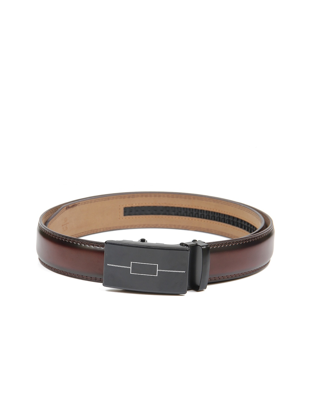 

Calvadoss Men Brown Textured No Holes Belt