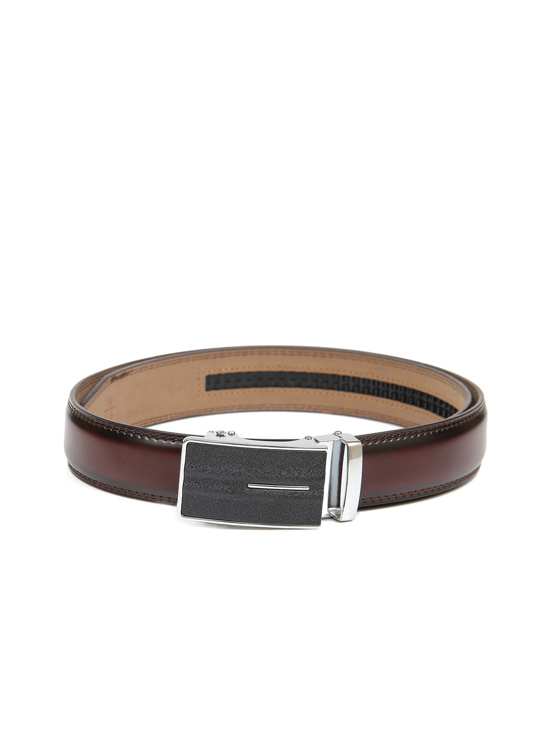 

Calvadoss Men Brown Textured No Holes Belt
