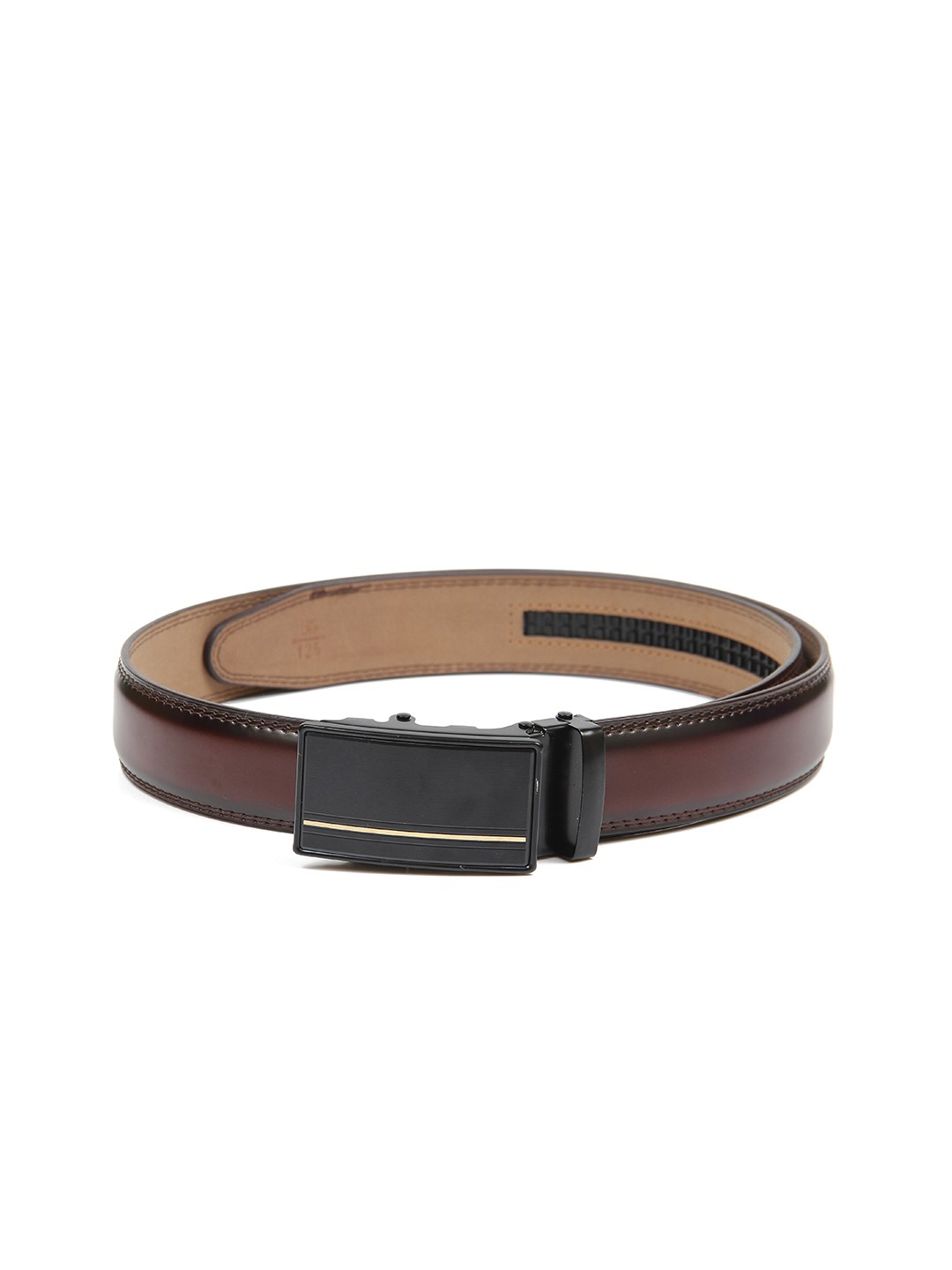 

Calvadoss Men Brown Textured No Holes Belt