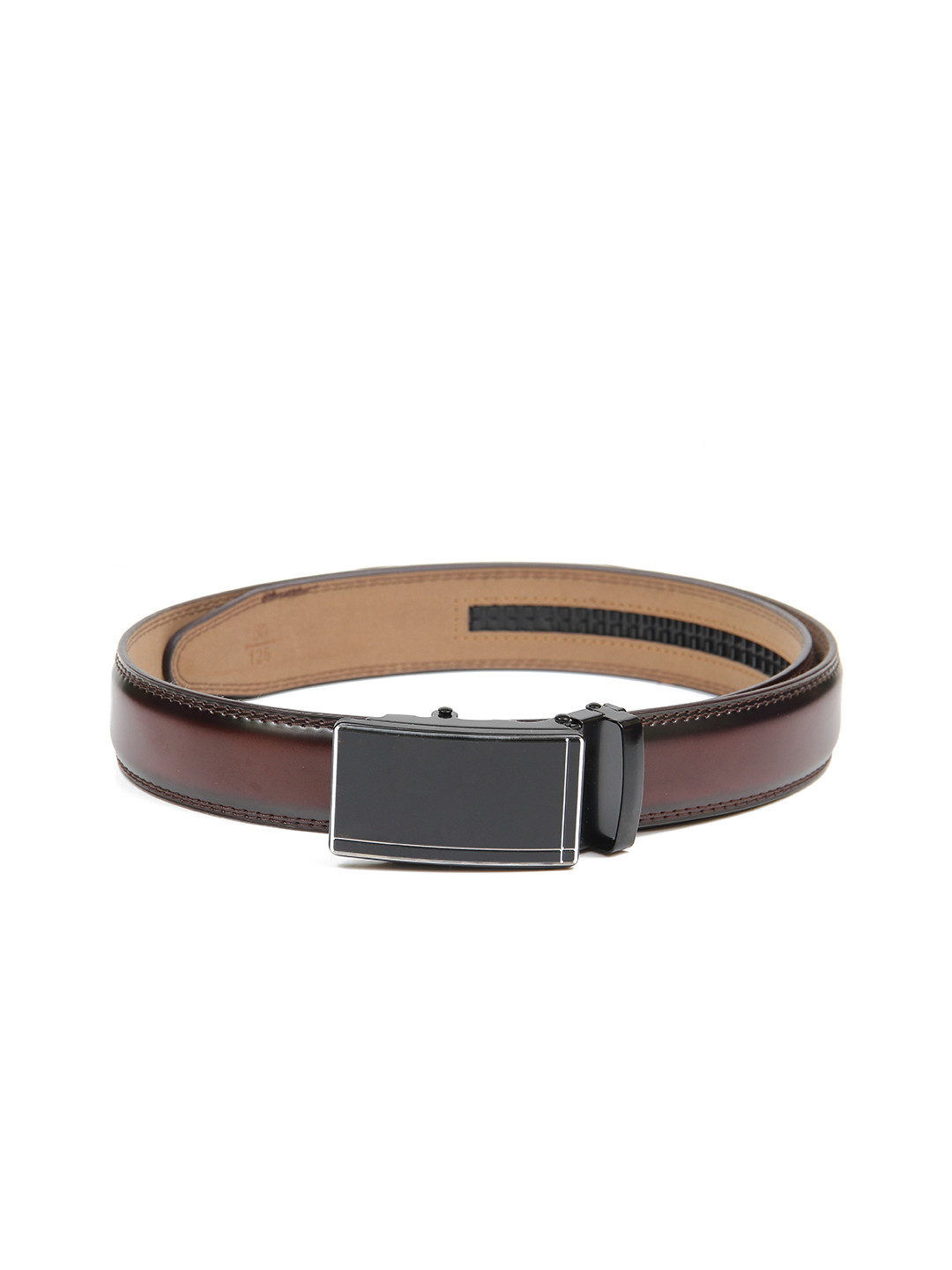 

Calvadoss Men Brown Textured No Holes Belt