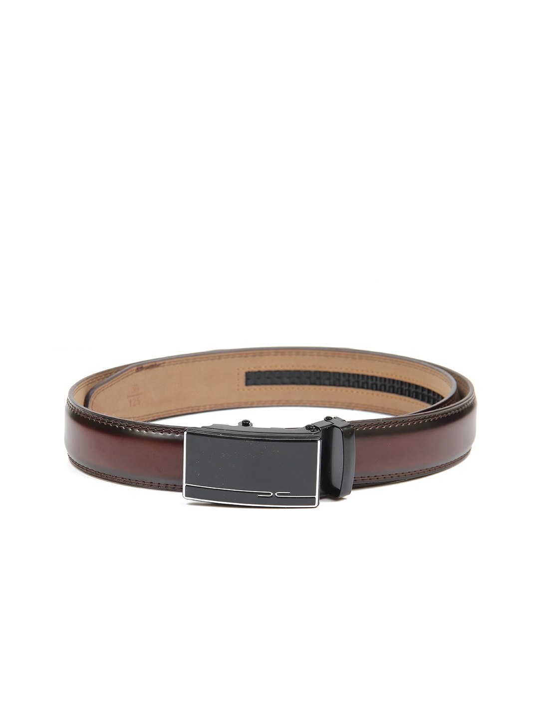 

Calvadoss Men Brown Textured No Holes Belt