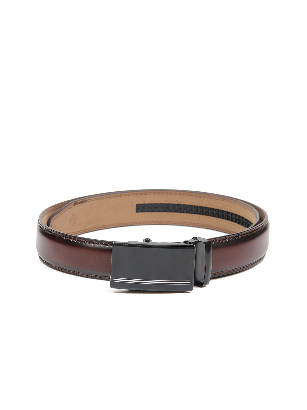 

Calvadoss Men Brown Textured No Holes Belt