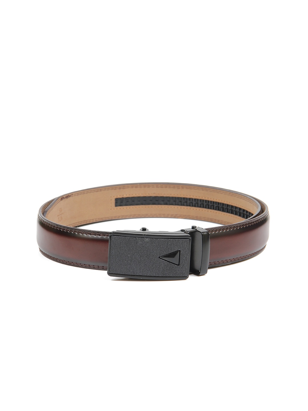 

Calvadoss Men Brown Textured No Holes Belt
