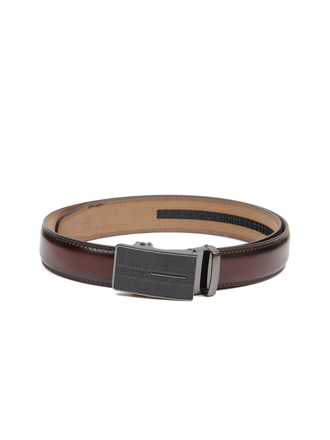 

Calvadoss Men Brown Textured No Holes Belt