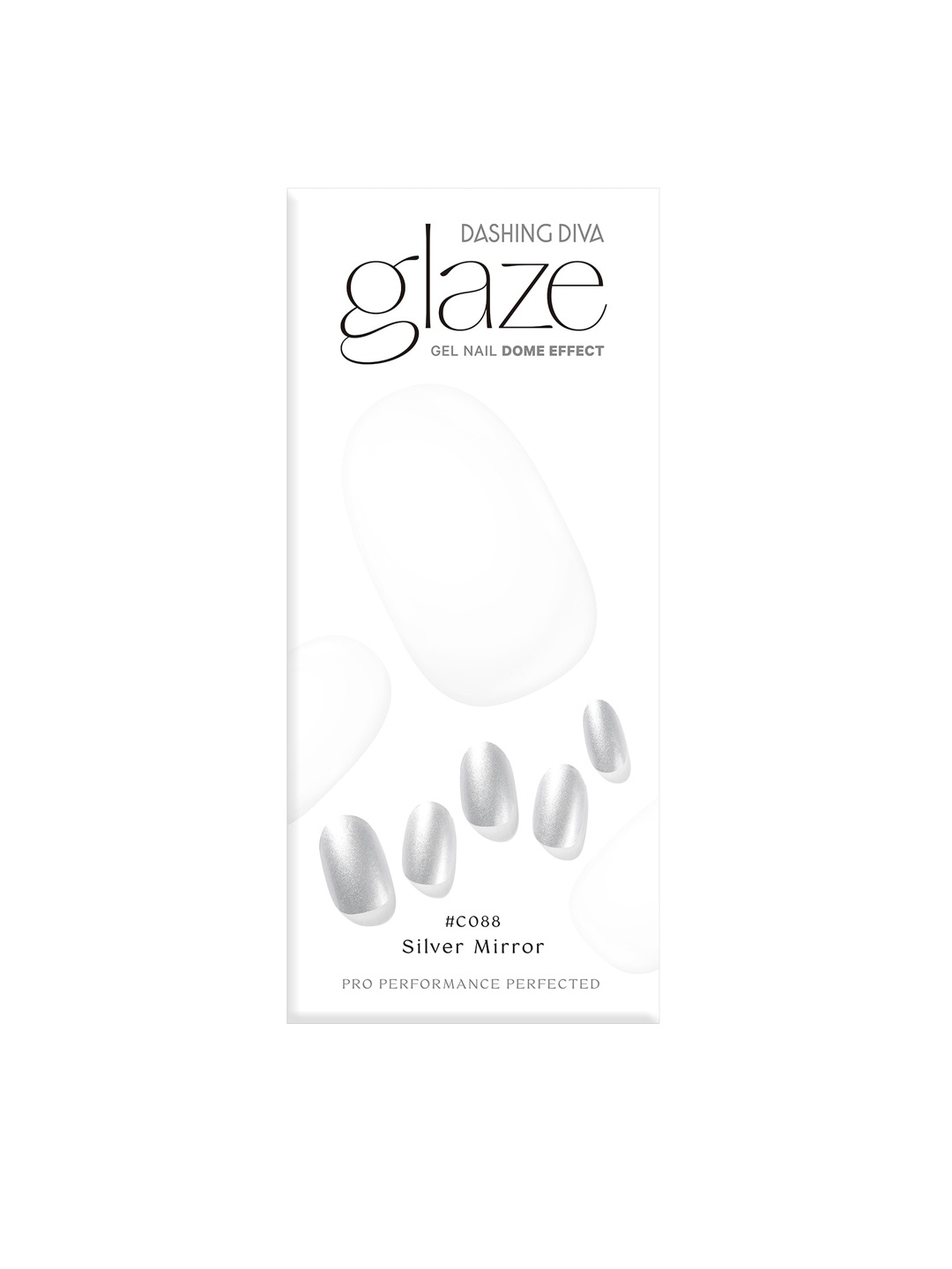 

Dashing Diva Silver-Toned Glaze Mirror Gel Nail