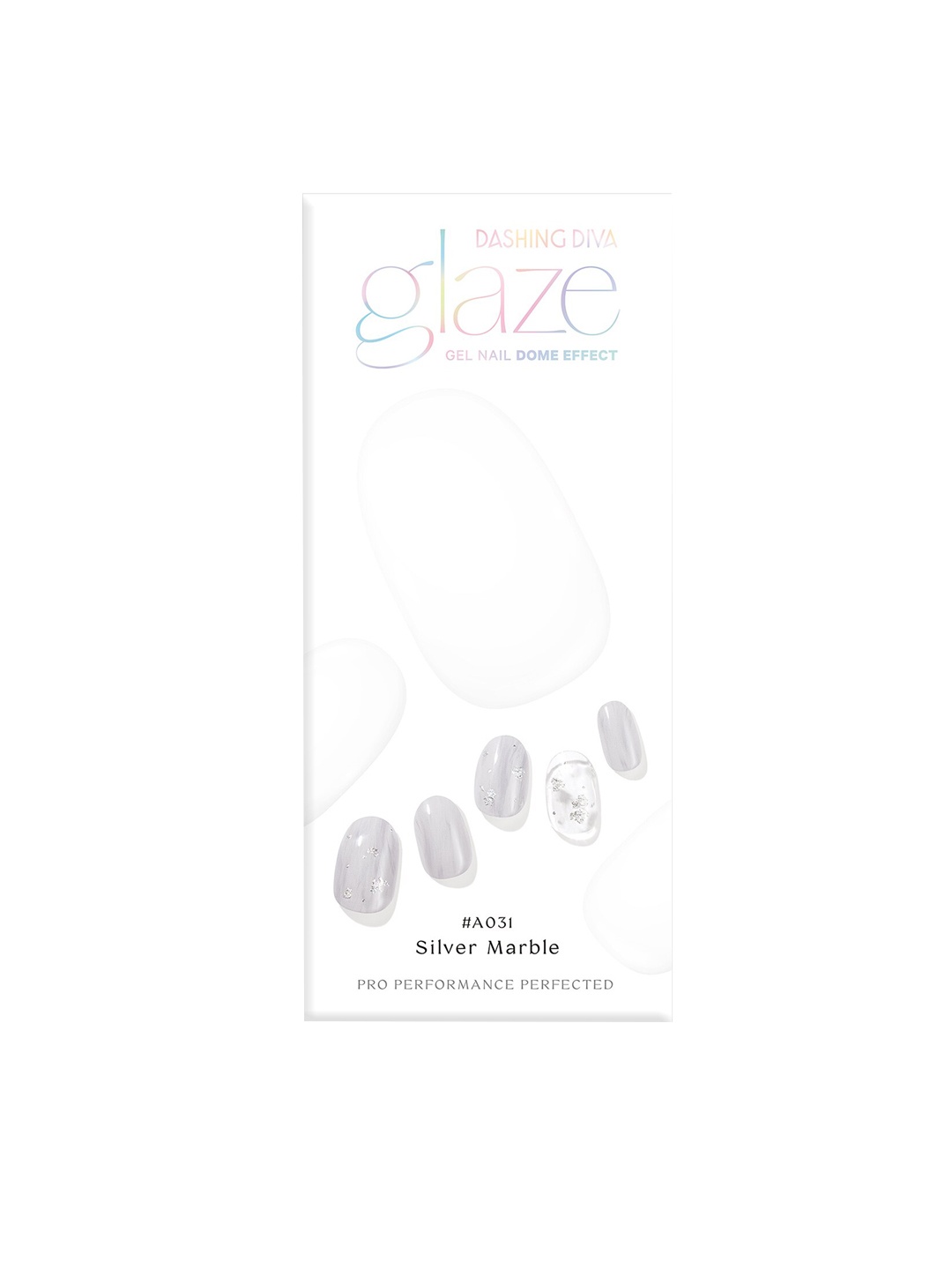 

Dashing Diva Silver-Toned Glaze Marble Gel Nail