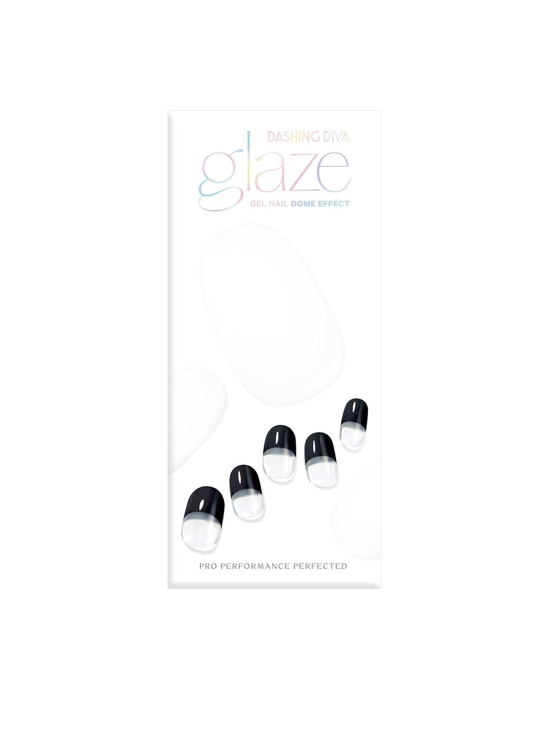 

Dashing Diva Black Glaze French Gel Nail