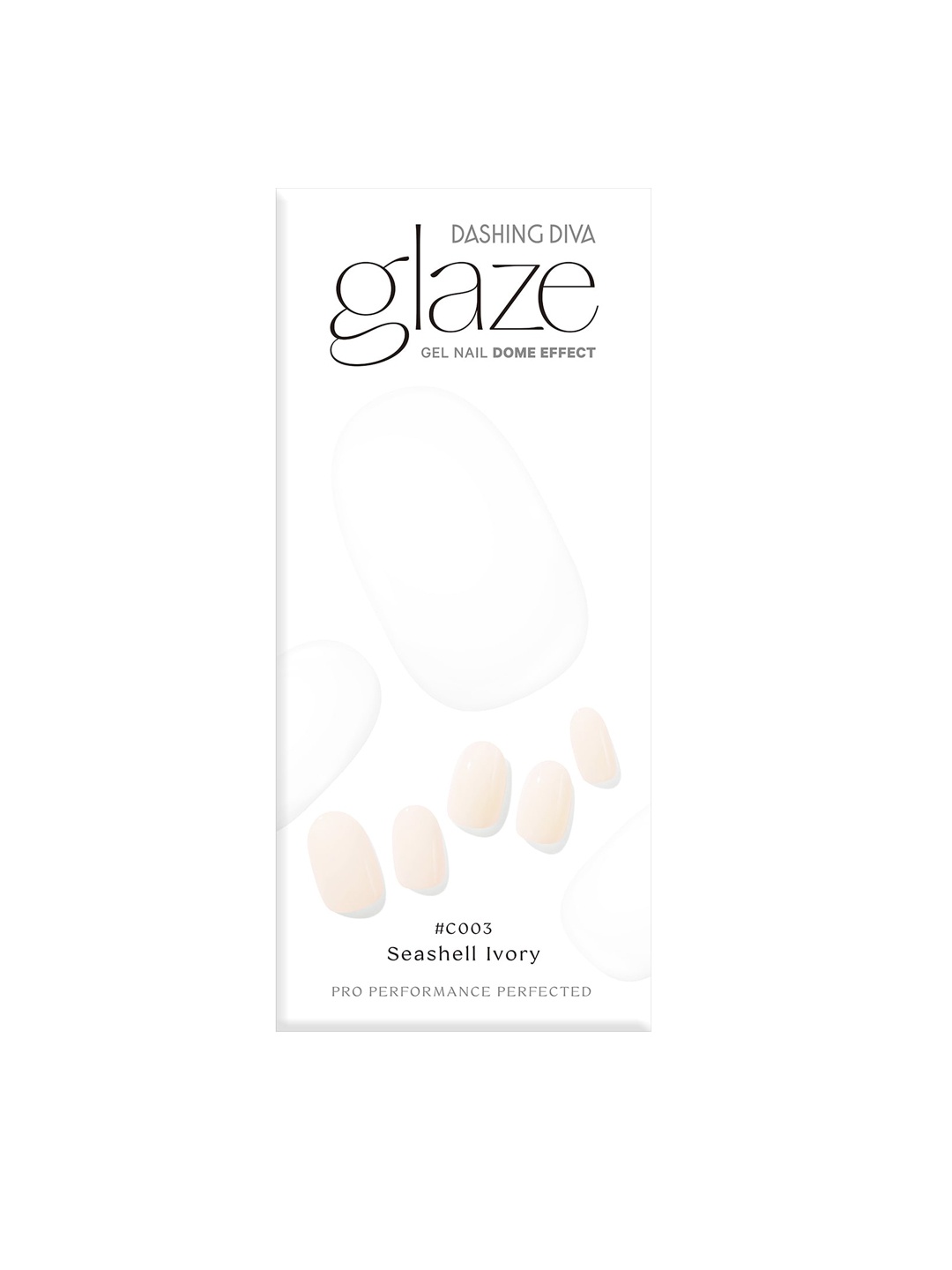 

Dashing Diva Off White Seashell Ivory Dome Effect Gel Nail