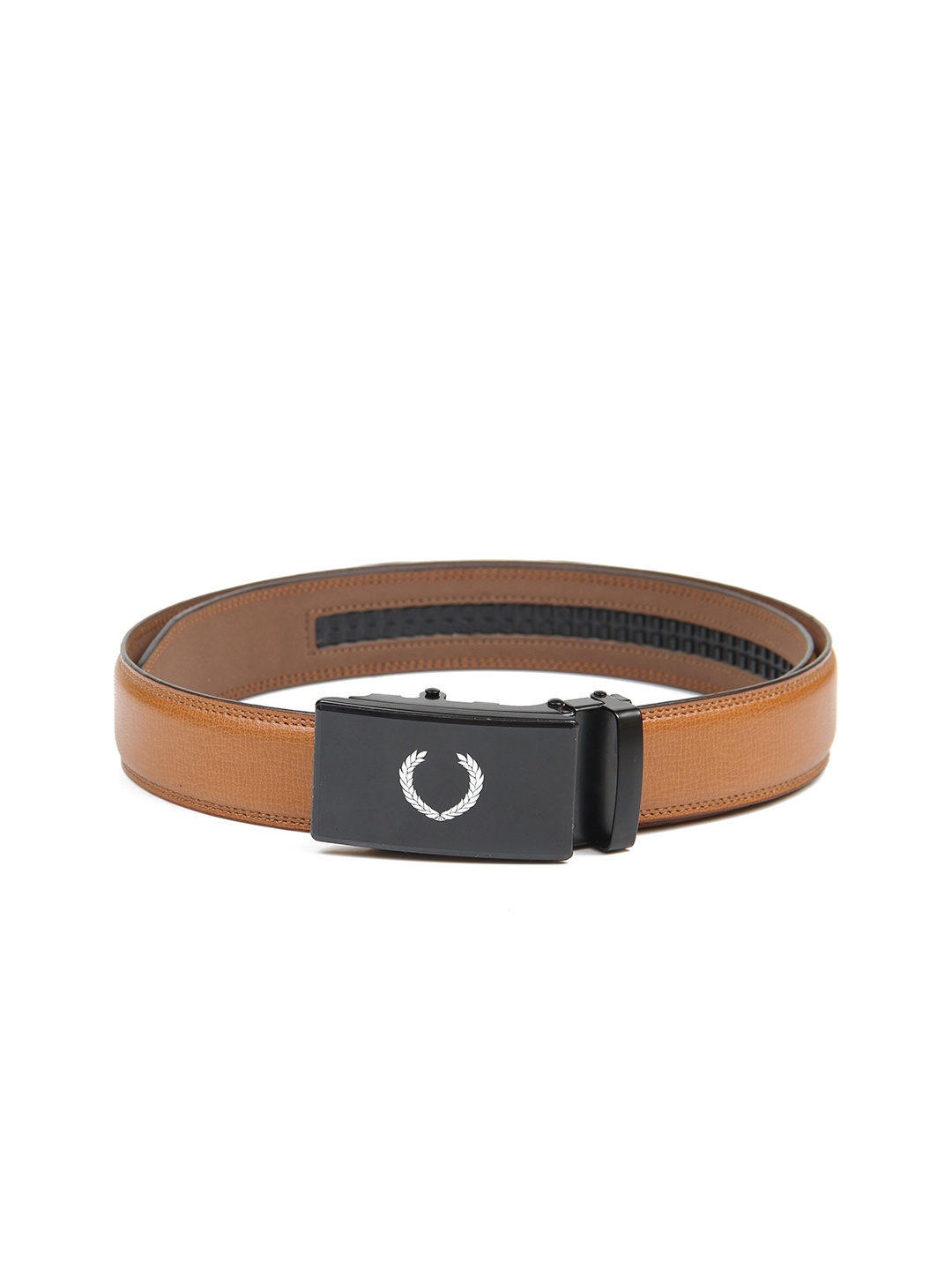 

Calvadoss Men Tan Textured No Holes Belt