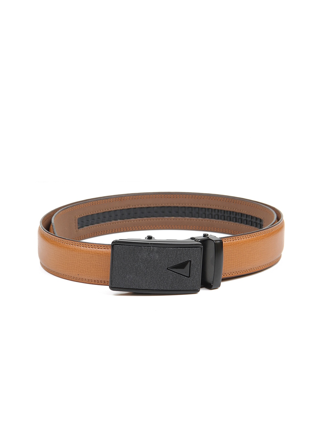 

Calvadoss Men Tan Textured No Holes Belt