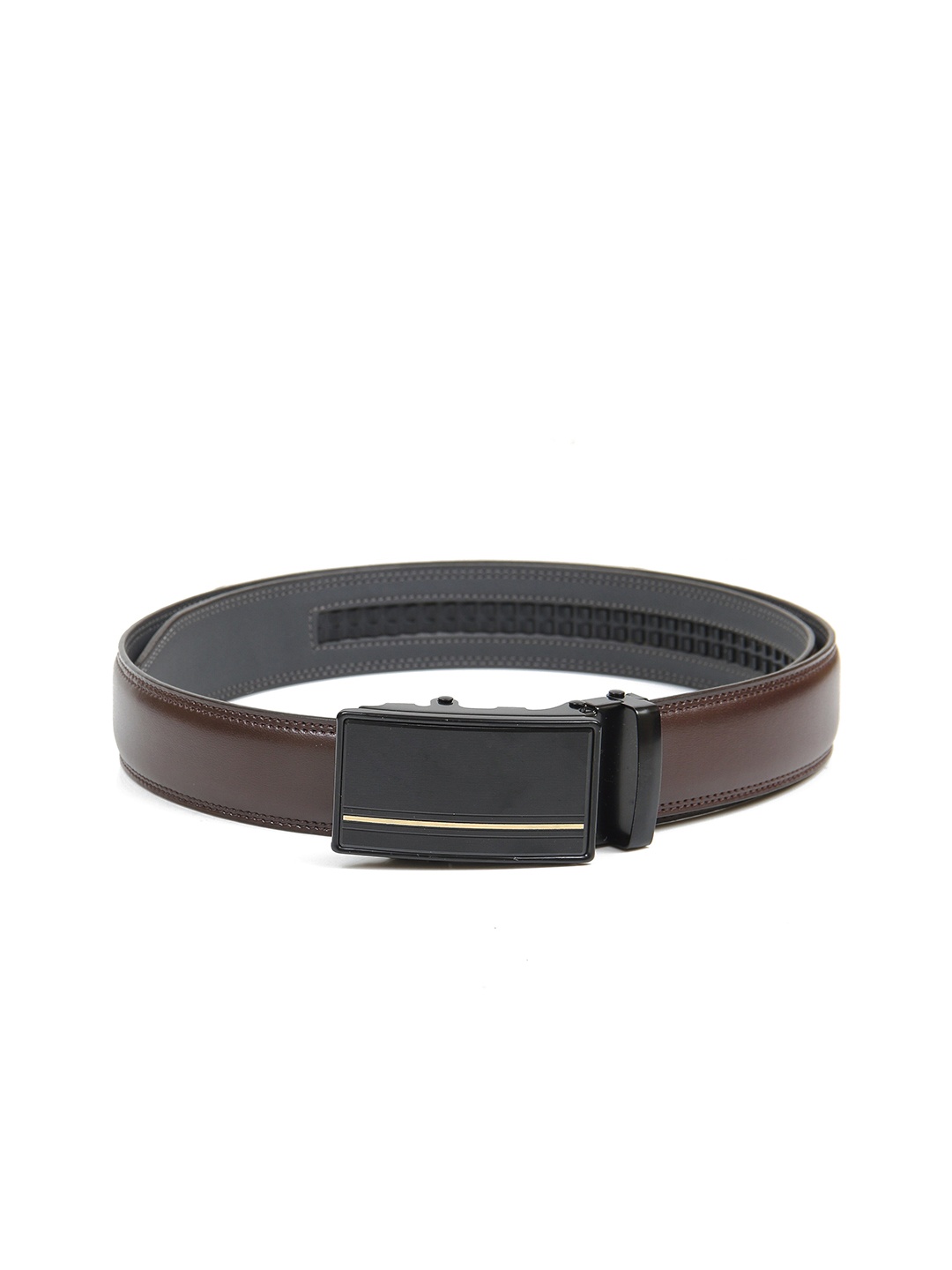 

Calvadoss Men Brown Textured No Holes Belt