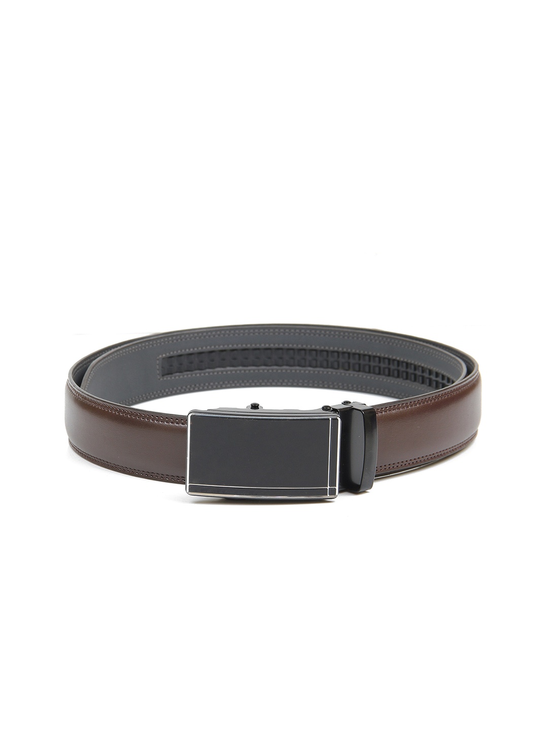 

Calvadoss Men Brown Textured No Holes Belt