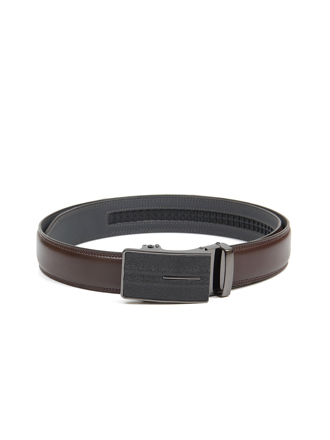 

Calvadoss Men Brown Textured No Holes Belt