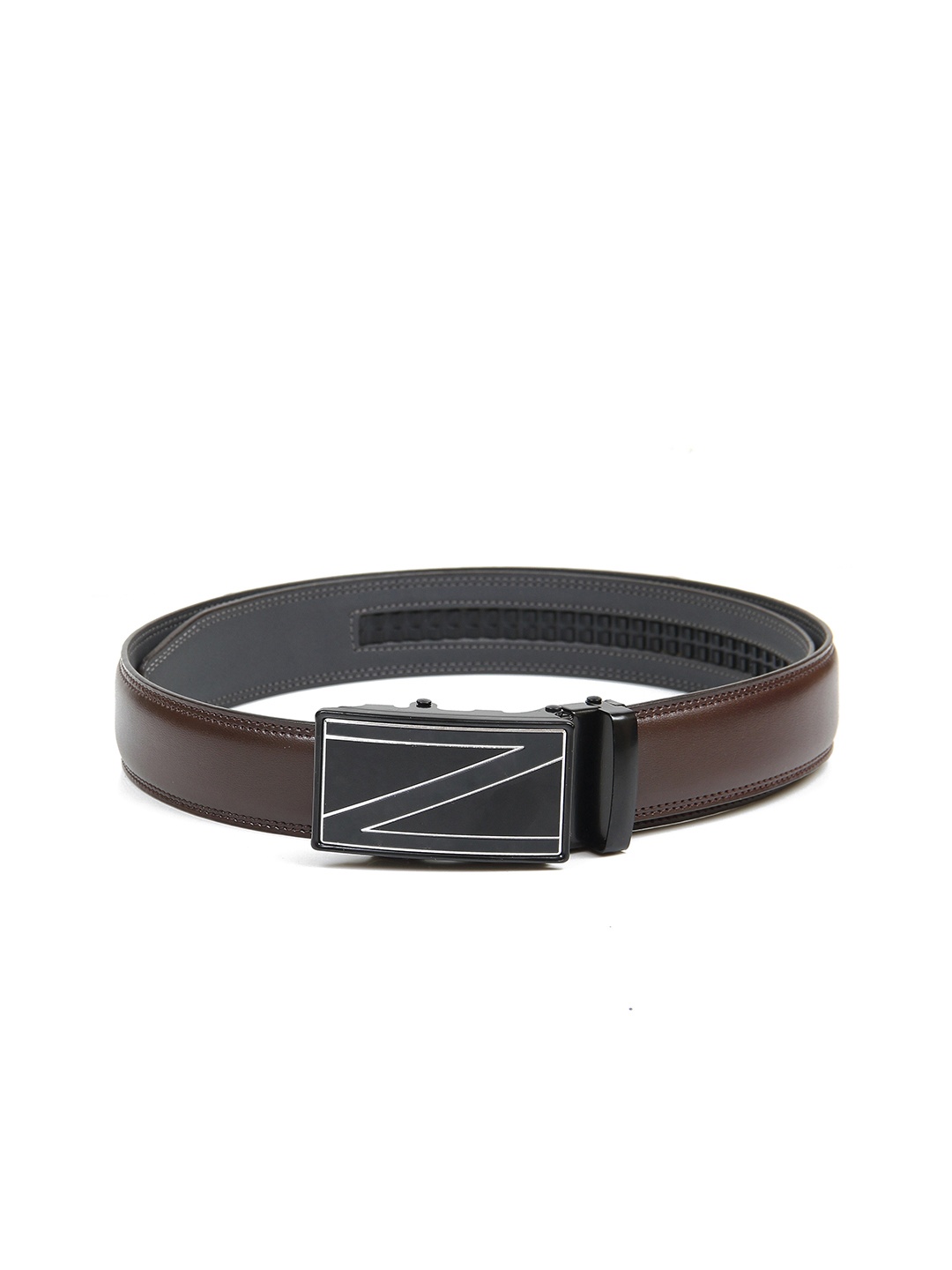 

Calvadoss Men Brown Textured No Holes Belt