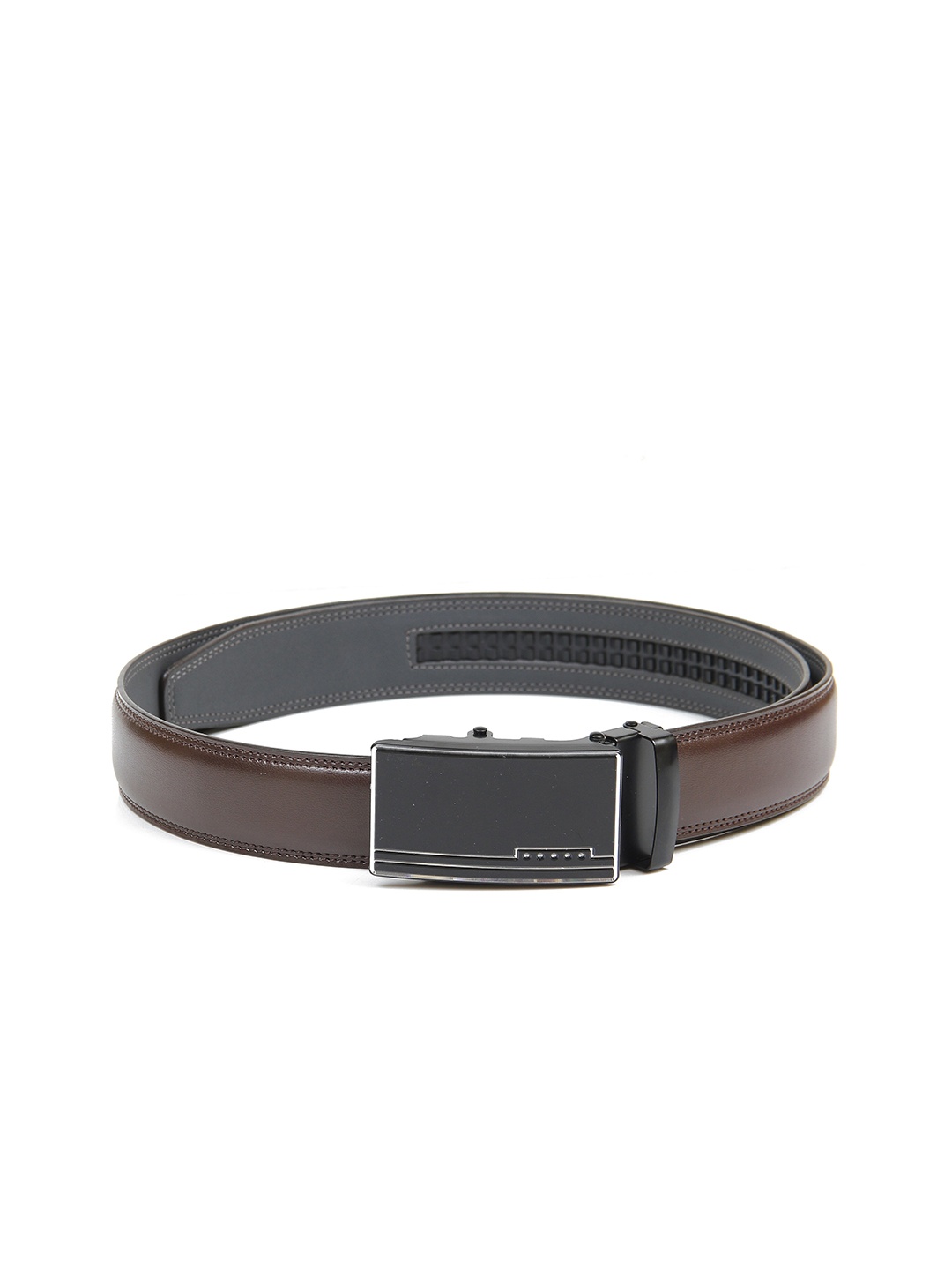 

Calvadoss Men Brown Textured No Holes Belt