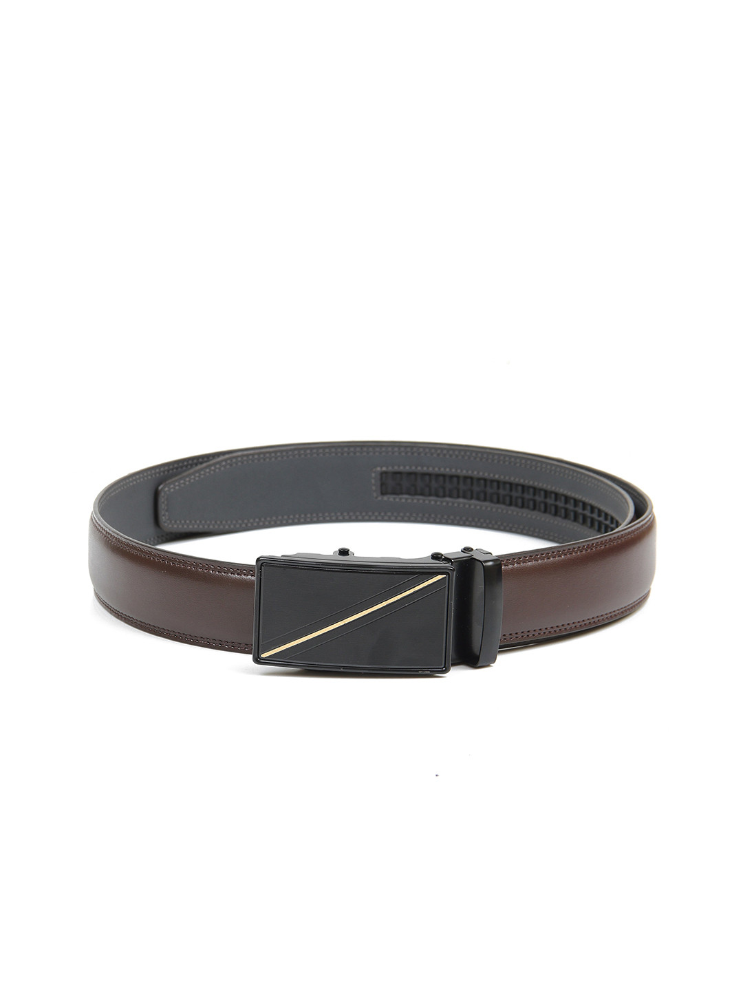 

Calvadoss Men Brown Textured No Holes Belt