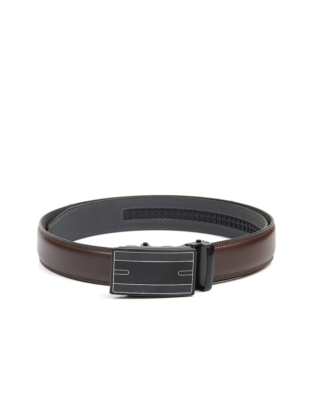 

Calvadoss Men Brown Textured No Holes Belt