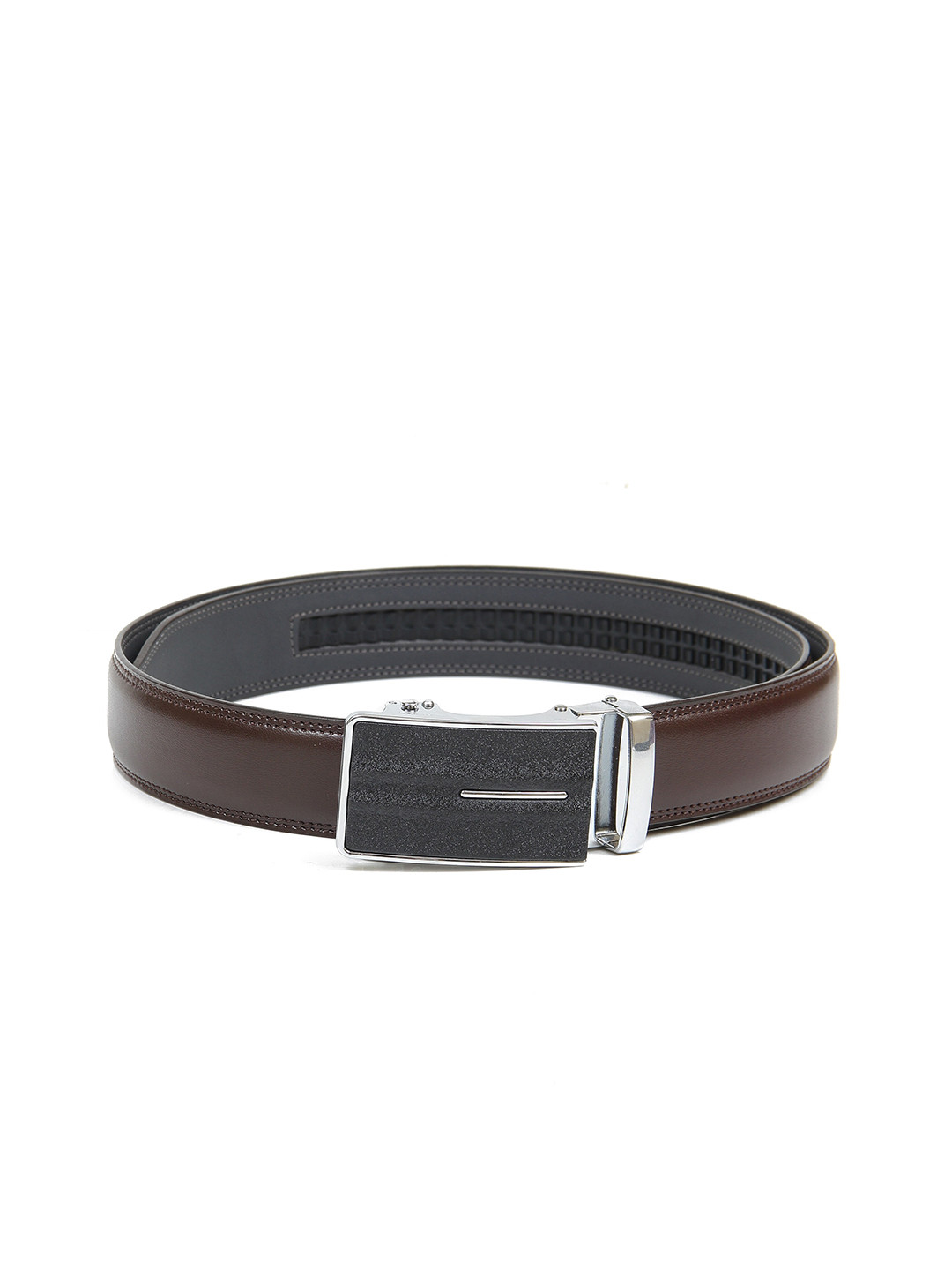 

Calvadoss Men Brown Textured No Holes Belt