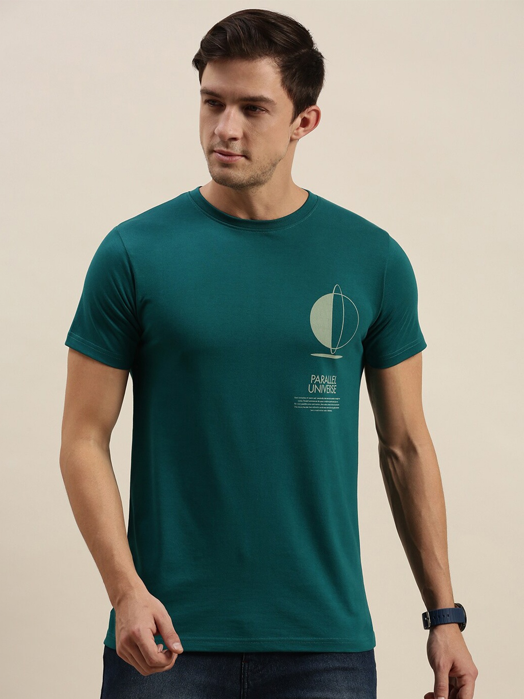 

Difference of Opinion Men Green Typography Printed Pockets T-shirt