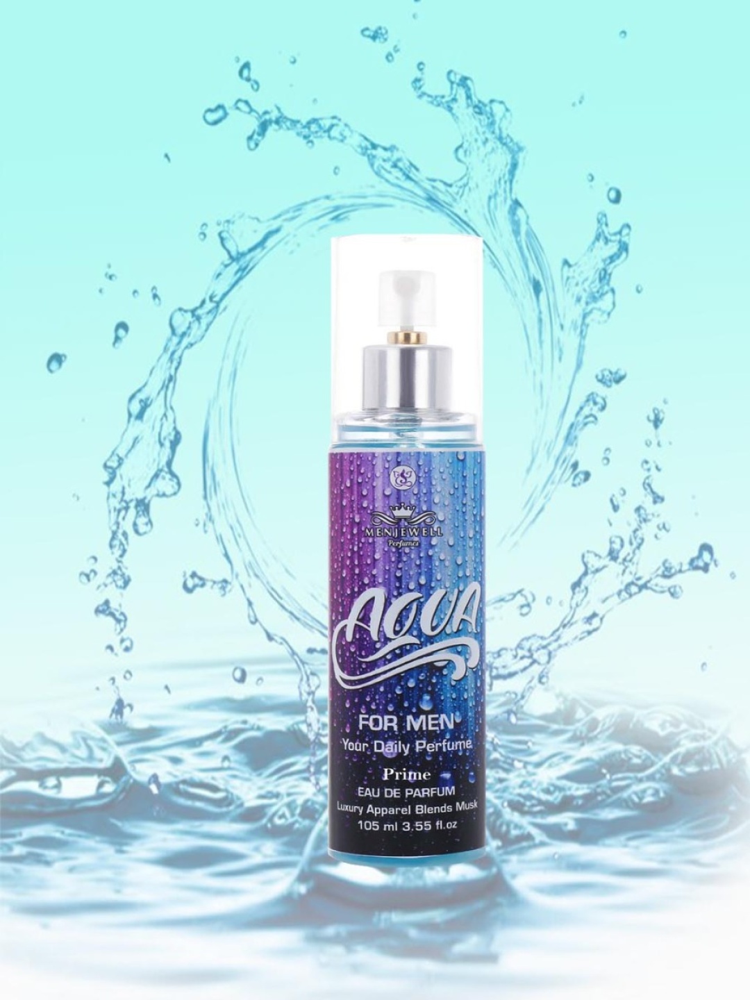 

Menjewell Men Aqua Eau de Parfum 105 ml, Transparent