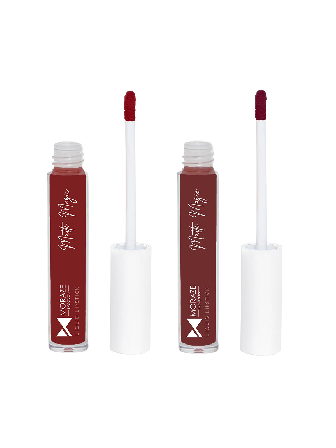 

Moraze Set Of 2 Pinky Promise & No Regrets Matte Magic Liquid Lipstick, Red