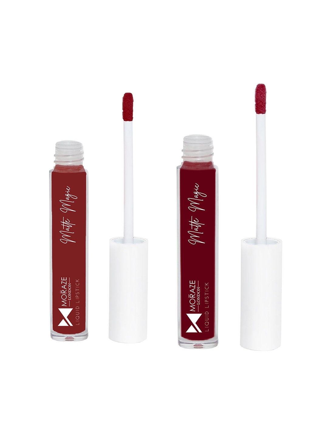 

Moraze Set Of 2 Angle Face Devil Thoughts and No Regrets Matte Magic Liquid Lipsticks, Multi