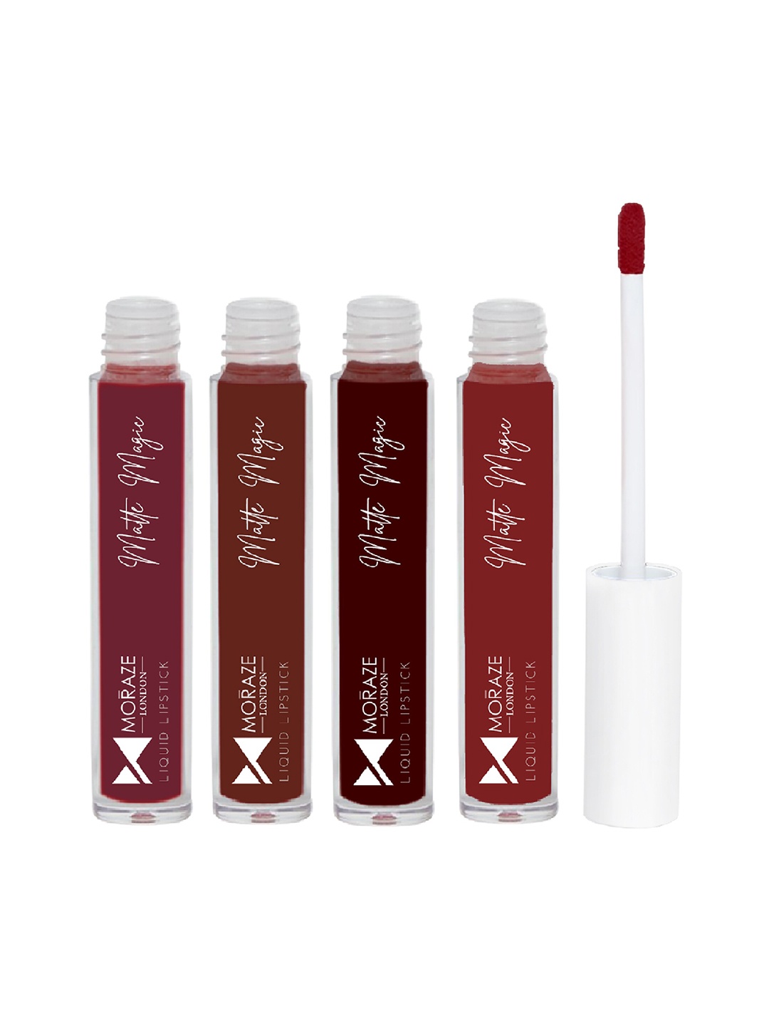

Moraze Set Of 4 Matte Magic Liquid Lipsticks, Multi