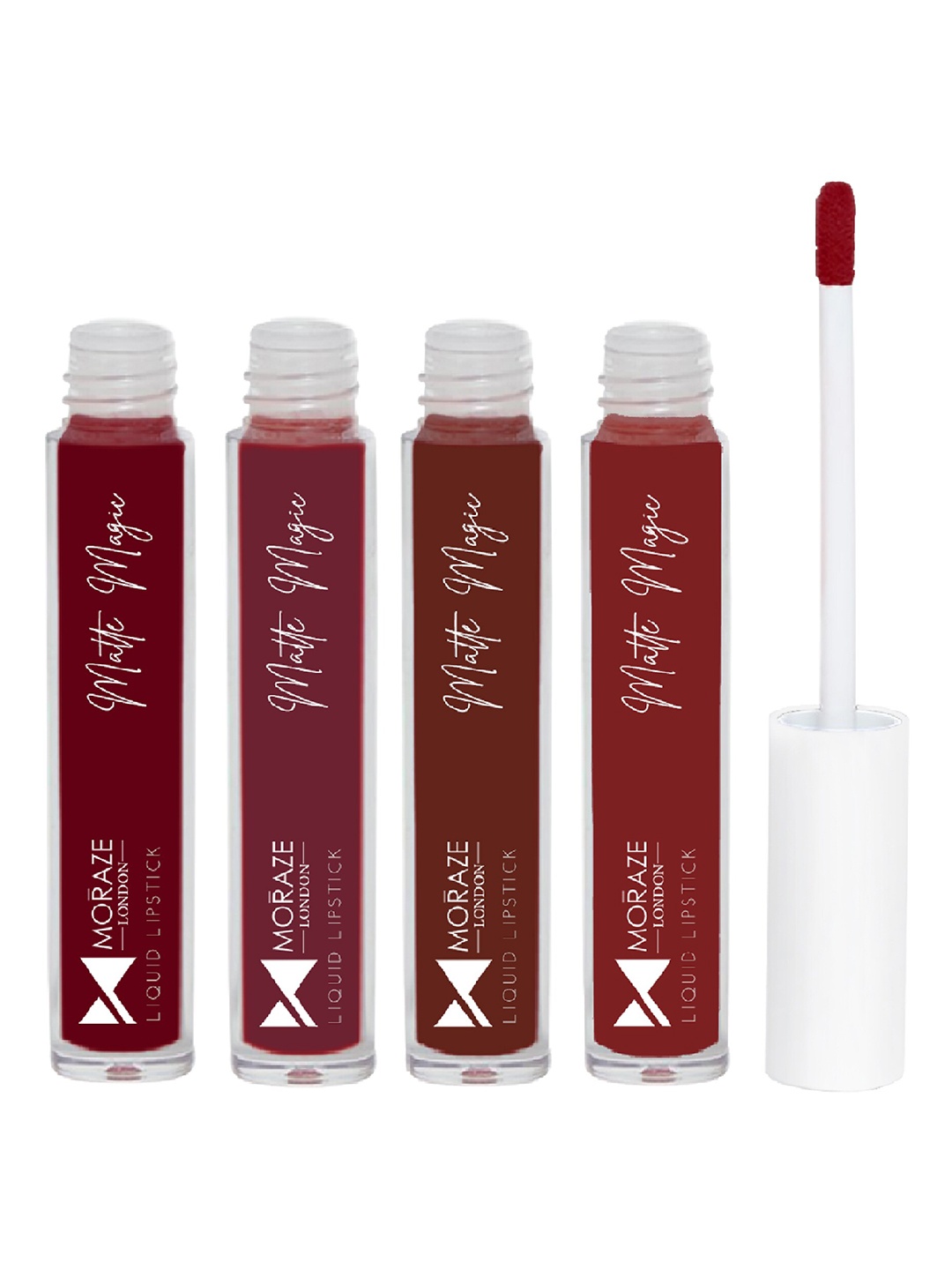 

Moraze Set Of 4 Matte Magic Liquid Lipsticks, Multi