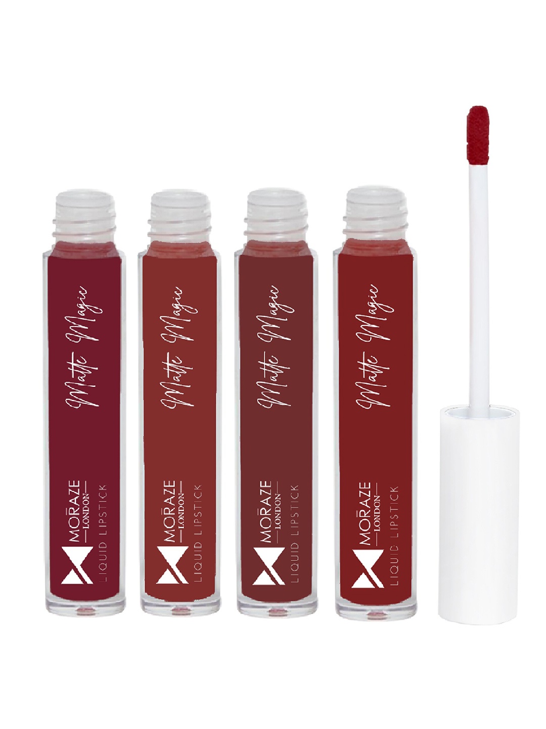 

Moraze Set Of 4 Matte Magic Liquid Lipsticks, Multi