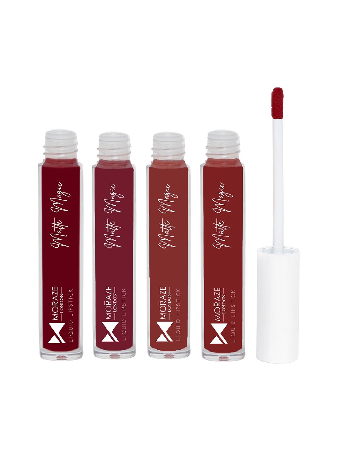 

Moraze Set Of 4 Matte Magic Liquid Lipsticks, Multi
