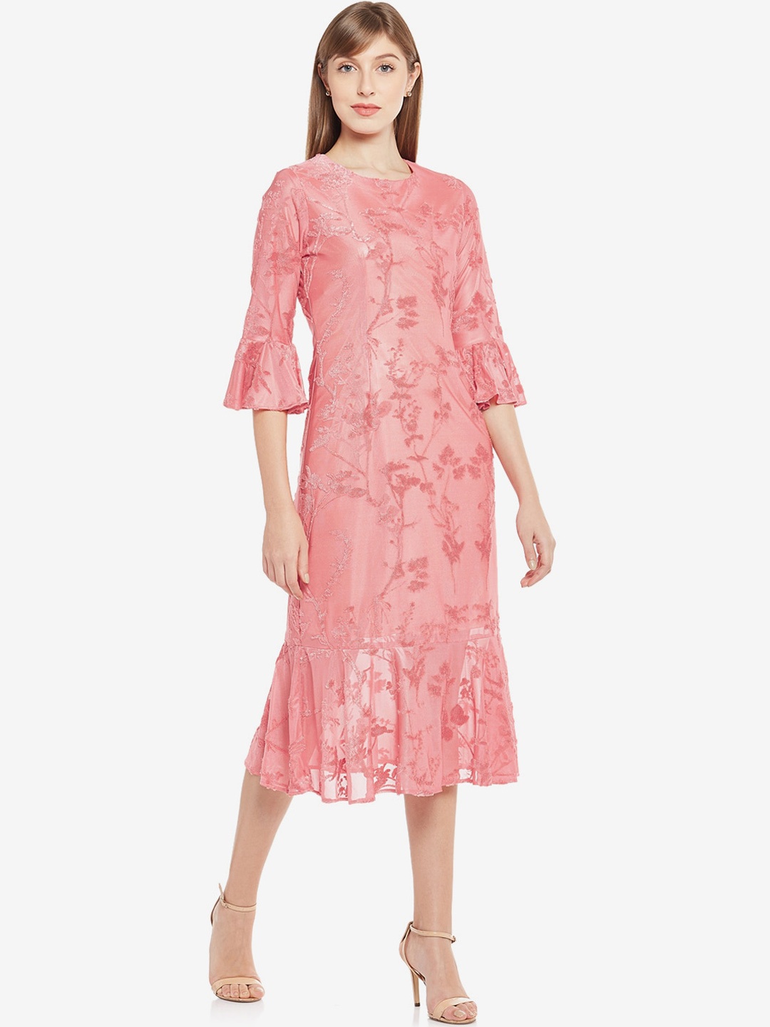 

Emmyrobe Pink A-Line Midi Dress