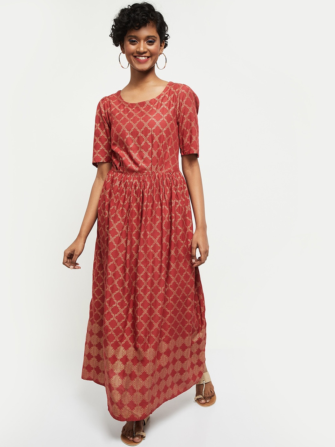 

max Rust Red Maxi Dress
