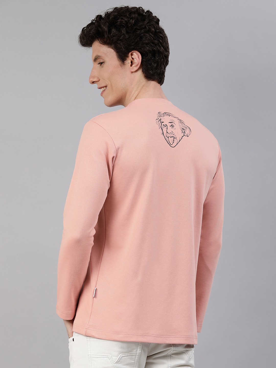 

Yuvraah Men Pink Solid Round Neck Rapid Dry Pure Cotton T-shirt