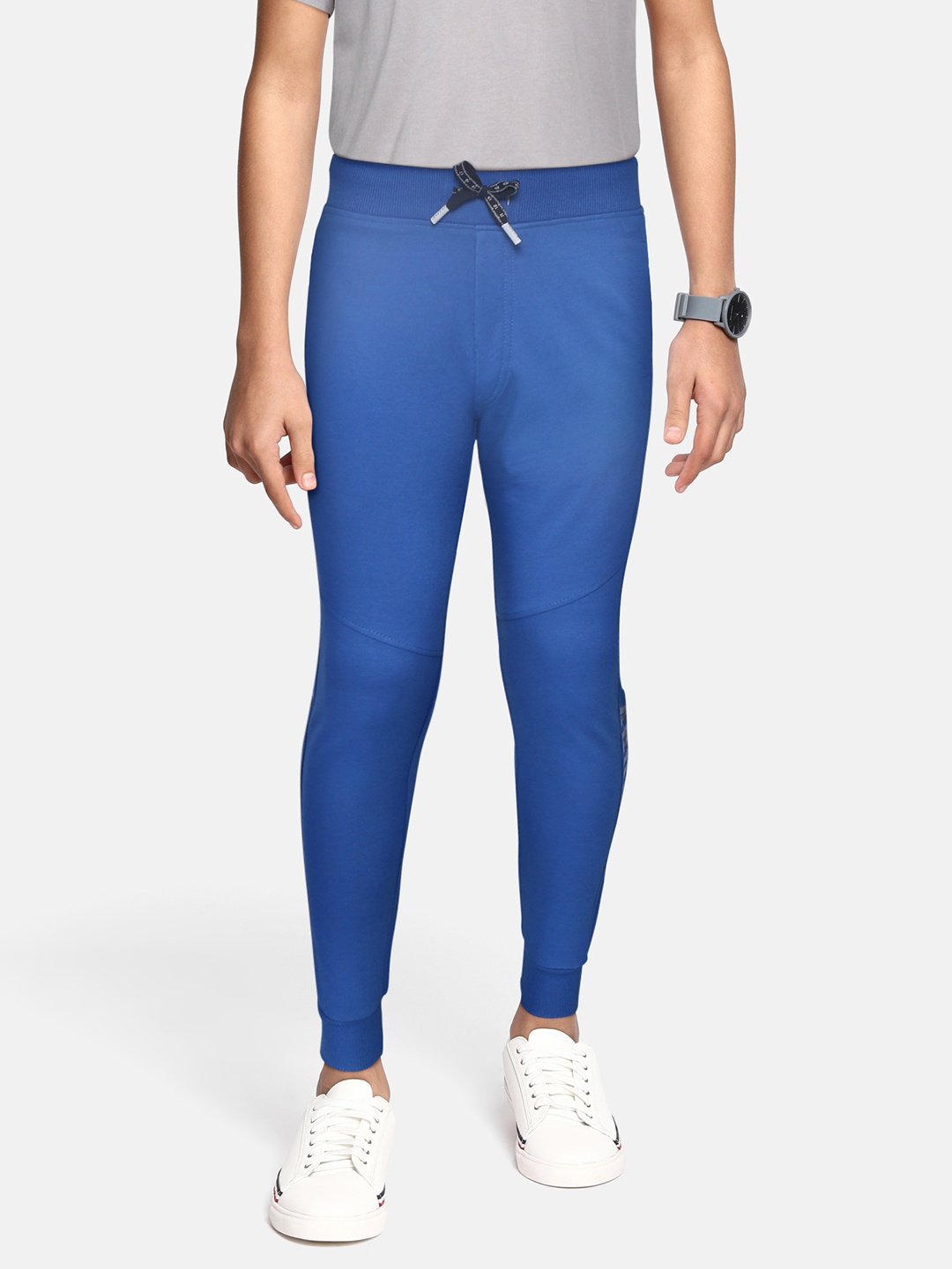 

RUFF Boys Blue Cotton Regular Fit Joggers