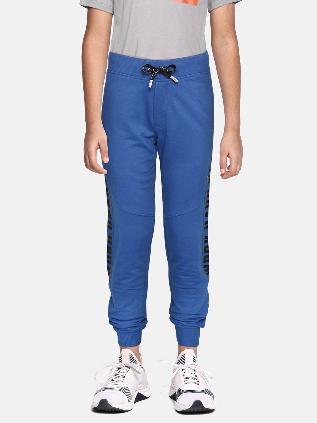 

RUFF Boys Blue Cotton Regular Fit Joggers
