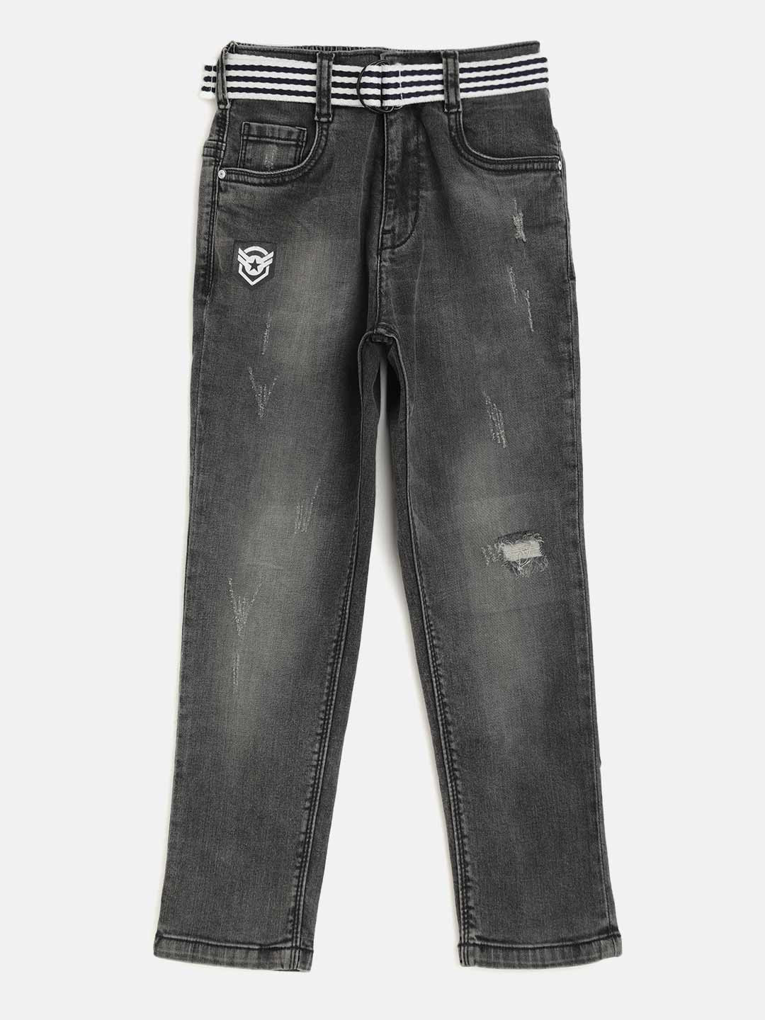 

RUFF Boys Grey Mildly Distressed Jeans